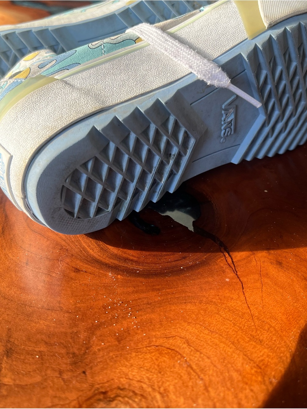 Vans High Top Sneakers in Light Blue, Yellow, White - Picture 6 of 6